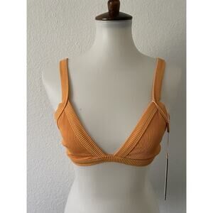 Meshki Swim Bikini Top Esme Triangle Ribbed Swimwear